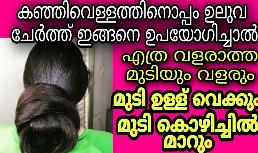 നല്ല ആരോഗ്യമുള്ള മുടിയിഴകൾ ലഭിക്കാൻ കിടിലൻ വഴി.
