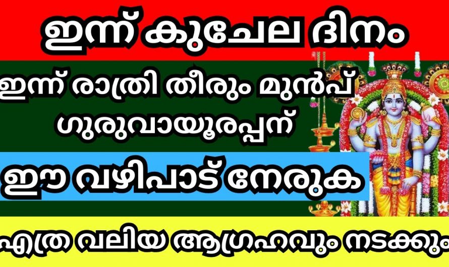 ഈ ദിവസം ഗുരുവായൂരപ്പനെ ഈ വഴിപാട് സമർപ്പിച്ചു നോക്കൂ ജീവിതത്തിലെ ഏത് ആഗ്രഹവും  സാധിക്കും..👌