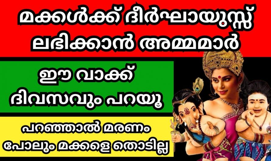 മക്കളുടെ ഉയർച്ചയ്ക്ക് വേണ്ടി അമ്മമാർ ഇത്തരം വഴിപാടുകൾ സമർപ്പിച്ചു പ്രാർത്ഥിക്കുക…👌