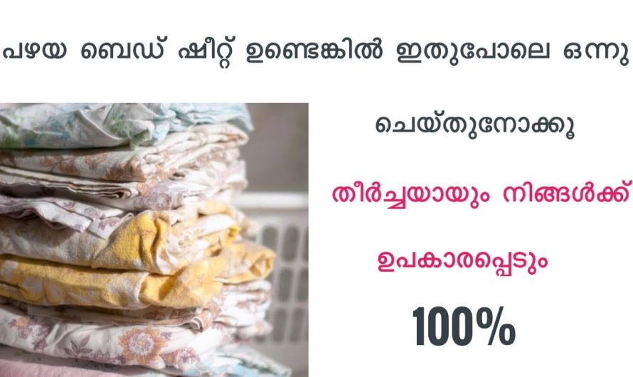 നിങ്ങളുടെ വീട്ടിൽ പഴയ ബെഡ്ഷീറ്റ് ഉണ്ട് എങ്കിൽ ഇതൊന്നു ചെയ്തു നോക്കൂ…👌