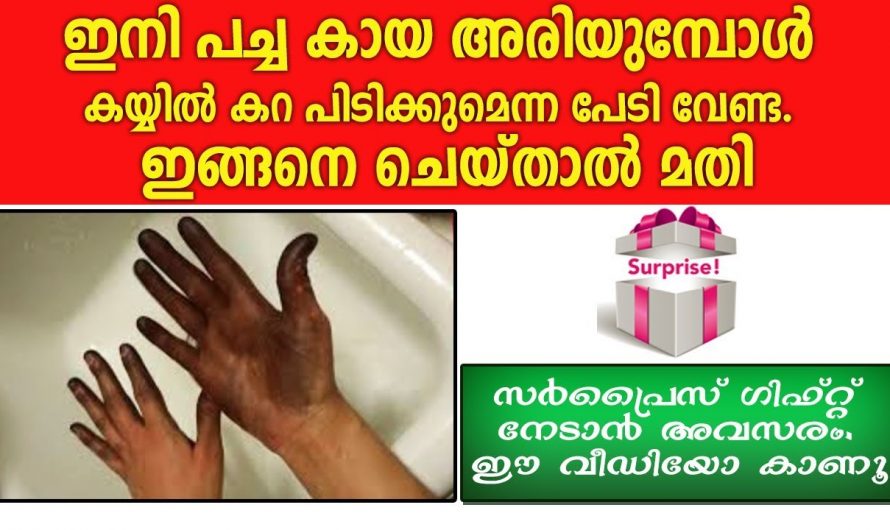 പച്ചക്കറികൾ അരിയുമ്പോൾ ഉണ്ടാകുന്ന കറ എളുപ്പത്തിൽ പരിഹരിക്കും…