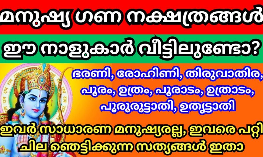 മനുഷ്യ ഗണത്തിൽപ്പെട്ട ഈ നക്ഷത്രക്കാർ വീട്ടിലുണ്ടെങ്കിൽ സംഭവിക്കുന്നത്..