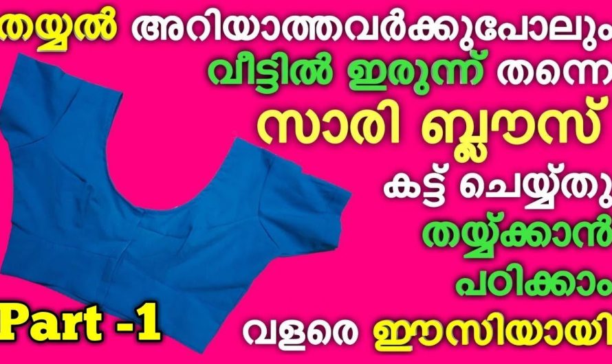 ബ്ലൗസ് തയ്ക്കാൻ തയ്യൽ അറിയണമെന്നില്ല. വീഡിയോ ഒന്ന് കണ്ടു നോക്കൂ.