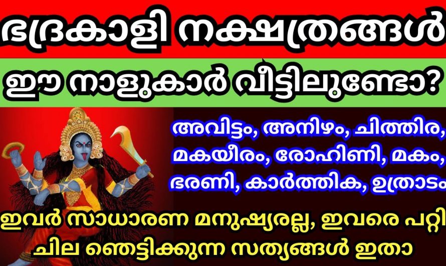 9 നക്ഷത്രക്കാർക്ക് ഭദ്രകാളി അമ്മയുടെ അനുഗ്രഹം കൂടെയുണ്ട്..