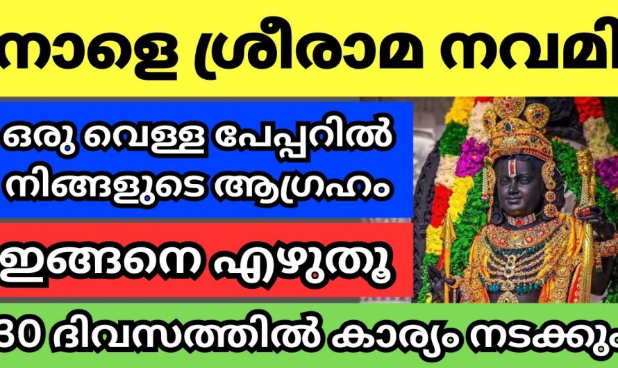 മേടമാസത്തിലെ ശ്രീരാമൻ നവോമി ഏപ്രിൽ 17ന് ഇങ്ങനെ പ്രാർത്ഥിച്ചാൽ ഏത് അനുഗ്രഹം സാധിച്ചു കിട്ടും..