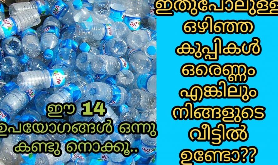 വലിച്ചെറിയുന്ന പ്ലാസ്റ്റിക് ബോട്ടിലുകളുടെ ഉപയോഗങ്ങൾ കേട്ടാൽ ആരും ഞെട്ടി പോകും.