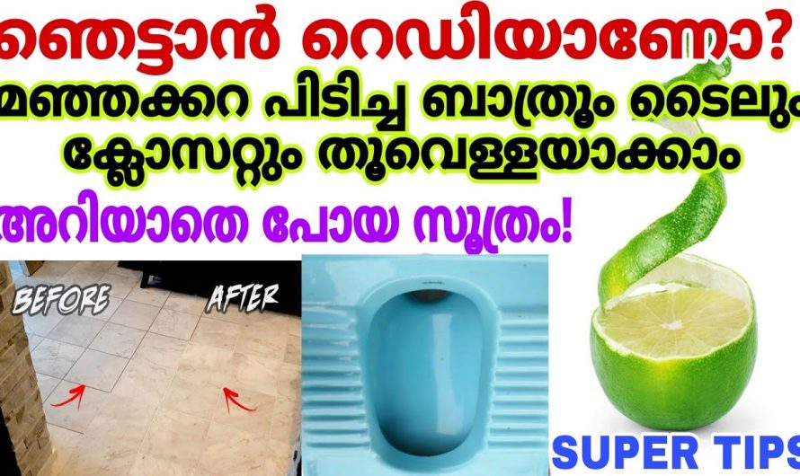 ബാത്റൂമിലെ എത്ര വലിയ മഞ്ഞക്കറയും മിനിറ്റുകൾക്കുള്ളിൽ ക്ലീൻ…