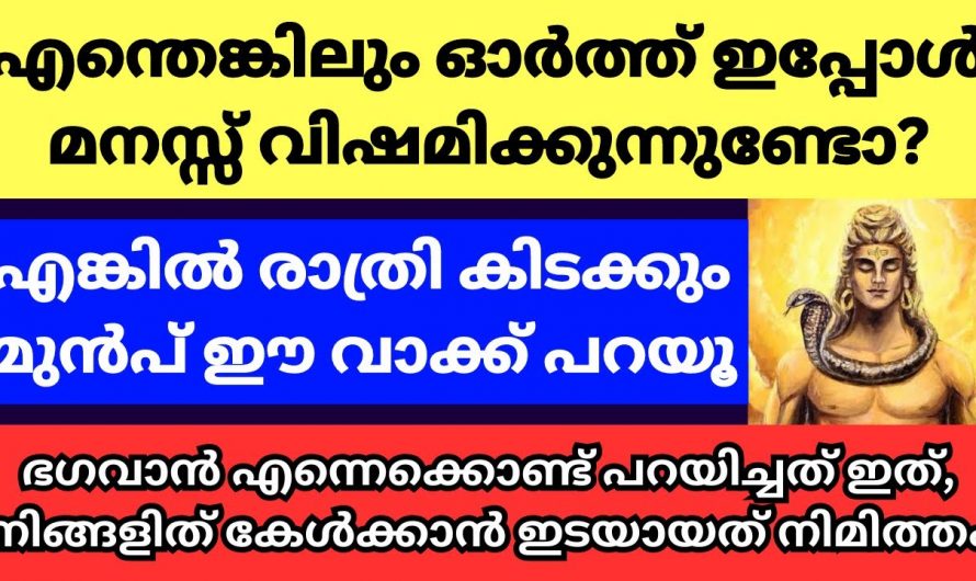 ഈയൊരു വാക്ക് ജപിക്കു ജീവിതത്തിലെ സകല ദുഃഖങ്ങളെയും മറികടക്കാം.