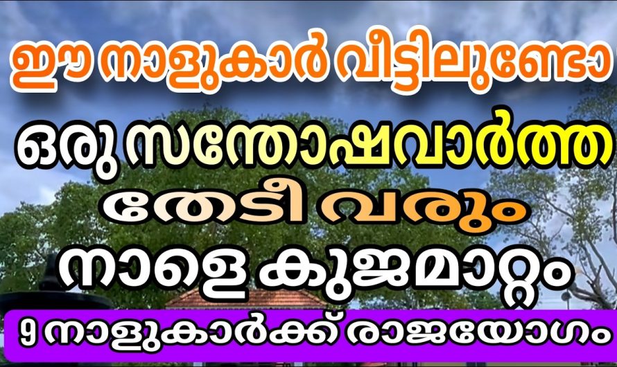 കുജന്റെ മാറ്റത്താൽ ജീവിതത്തിൽ അത്ഭുതങ്ങൾ നടക്കുന്ന നക്ഷത്രക്കാർ.