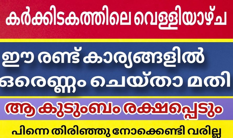 കർക്കിടകത്തിൽ ഈയൊരു കാര്യം ചെയ്യൂ ഇഷ്ടക്കാര്യസിദ്ധിയായിരിക്കും ഫലം.