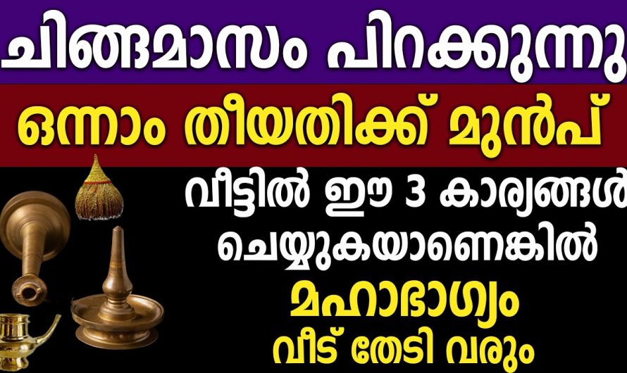 ചിങ്ങമാസം പിറക്കുമ്പോൾ ഇത്തരം കാര്യങ്ങൾ പ്രത്യേകം ശ്രദ്ധിക്കുക…