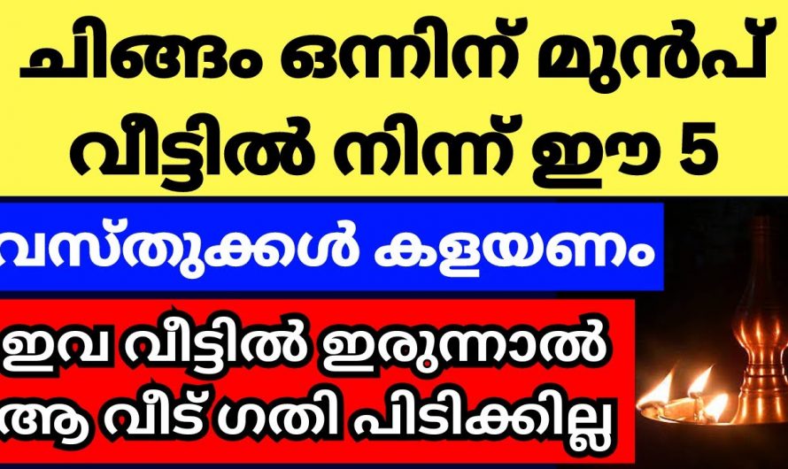 ചിങ്ങമാസം പിറക്കുന്നതിനു മുൻപ് നിർബന്ധമായും വീട്ടിൽ ഇത്തരം കാര്യങ്ങൾ ചെയ്യുക…