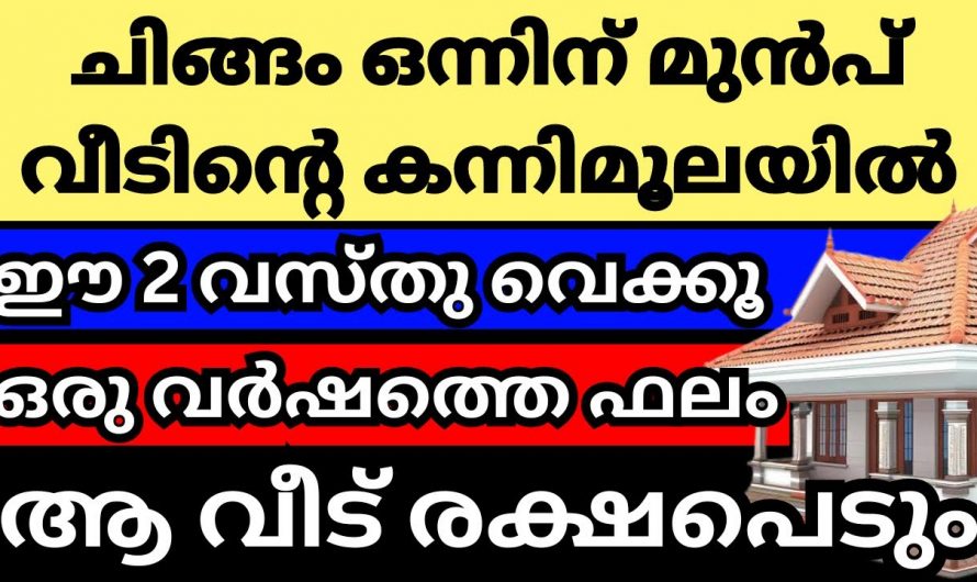 ചിങ്ങം തുടങ്ങുന്നതിനു  മുൻപ് വീട്ടിൽ ഈ ഒരു കാര്യം ചെയ്യൂ ഞെട്ടിക്കും മാറ്റം…