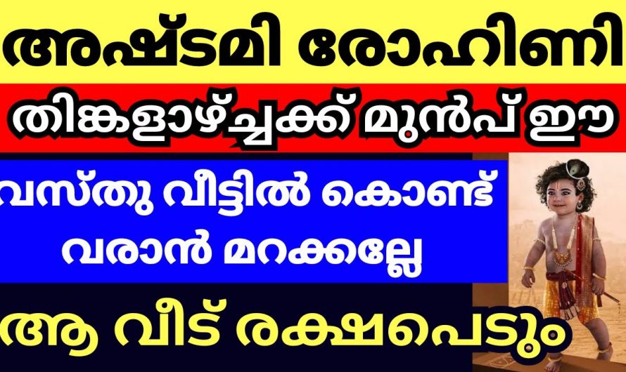 വീട്ടിൽ ഈ ഒരു കാര്യം ചെയ്താൽ അഷ്ടമിരോഹിണിക്ക് ഇരട്ടി ഗുണം ലഭിക്കും.