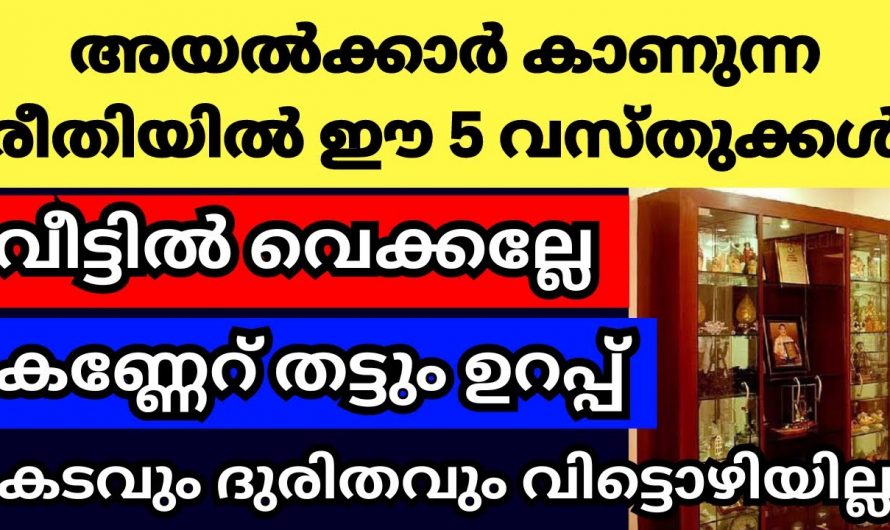 നമ്മുടെ വീട്ടിലെ ഇത്തരം സാധനങ്ങൾ ഉണ്ടെന്ന് ആരും അറിയരുത് കണ്ണേറ് പറ്റും …