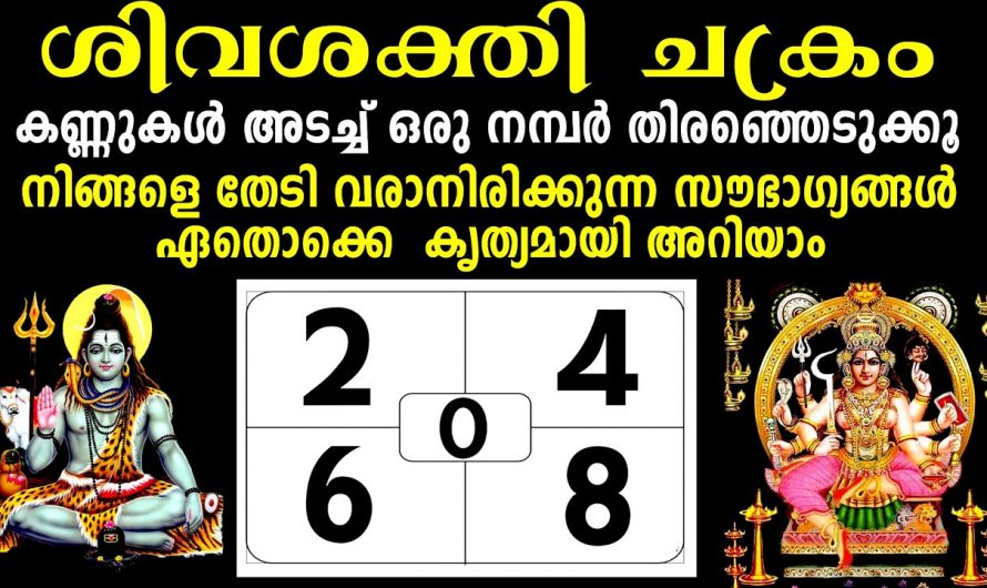 നിങ്ങൾക്ക് വരാൻ പോകുന്ന സൗഭാഗ്യത്തെ ശിവശക്തിചക്രത്തിലൂടെ മനസ്സിലാക്കാം.
