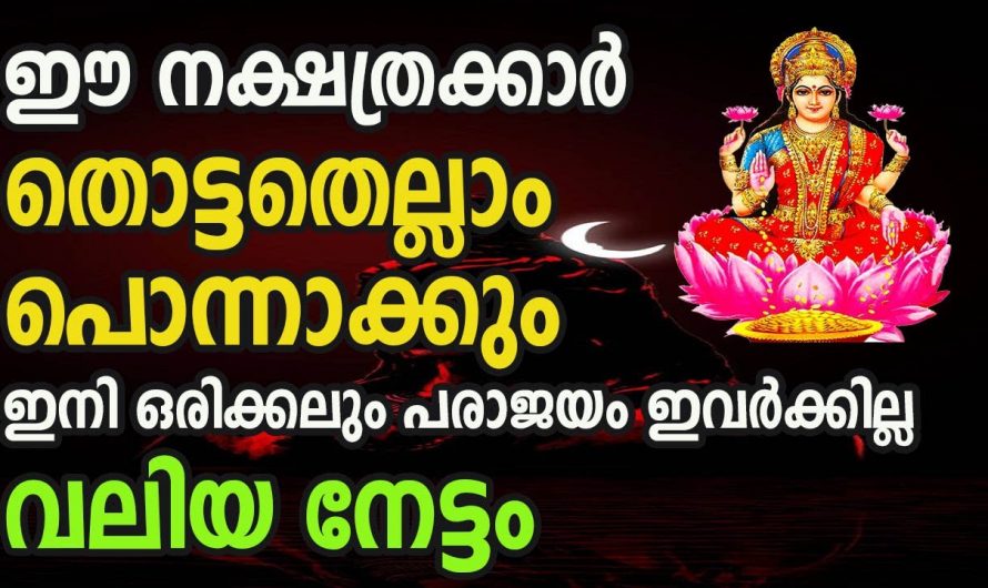ഈ നക്ഷത്രക്കാർ  തൊട്ടതെല്ലാം പൊന്നാകും, അത്രയ്ക്കും ഐശ്വര്യമാണ്..