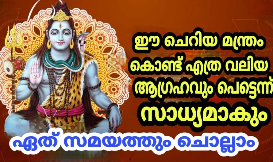 ഈയൊരു മന്ത്രം ചൊല്ലി പ്രാർത്ഥിച്ചാൽ നമുക്ക് ഏത് അനുഗ്രഹവും സാധ്യമാകും…