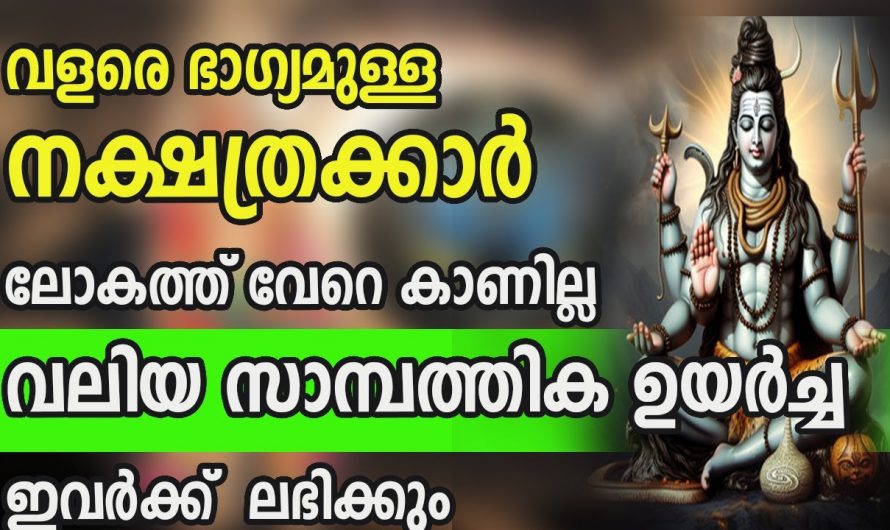 ഇനി നക്ഷത്രക്കാരെ ആർക്കും ഇനി പിടിച്ചാൽ കിട്ടില്ല അത്രയ്ക്കും സൗഭാഗ്യം..