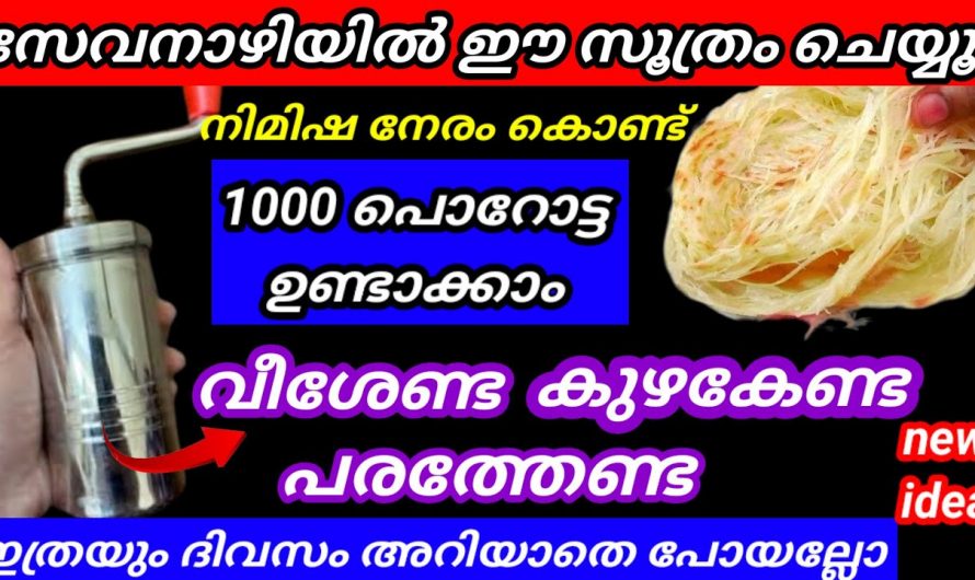 വളരെ രുചികരമായ നൂൽ പൊറോട്ട വീട്ടിൽ സേവനാഴി ഉപയോഗിച്ച് എളുപ്പത്തിൽ തയ്യാറാക്കാം…