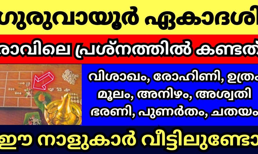 ഇവിടെ പറയുന്ന നക്ഷത്രക്കാരുടെ ജീവിതത്തിൽ ഏകാദശി കഴിയുമ്പോൾ സംഭവിക്കുന്നത്..