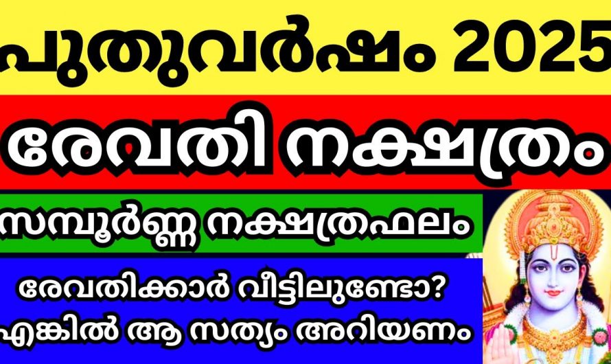 2025 ൽ രേവതി നക്ഷത്രക്കാരുടെ ജീവിതത്തിൽ നേട്ടങ്ങൾ പെരുമഴക്കാലം..