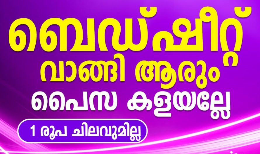 ഇനി പൈസ കൊടുത്ത് ബെഡ്ഷീറ്റുകൾ വാങ്ങേണ്ട, ഇതാ കിടിലൻ ബെഡ്ഷീറ്റ്..