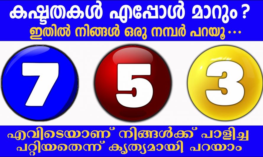 നിങ്ങളുടെ ജീവിതത്തിലെ കഷ്ടതകളിൽ  എപ്പോൾ മോചനം ലഭിക്കും എന്ന് അറിയണോ…