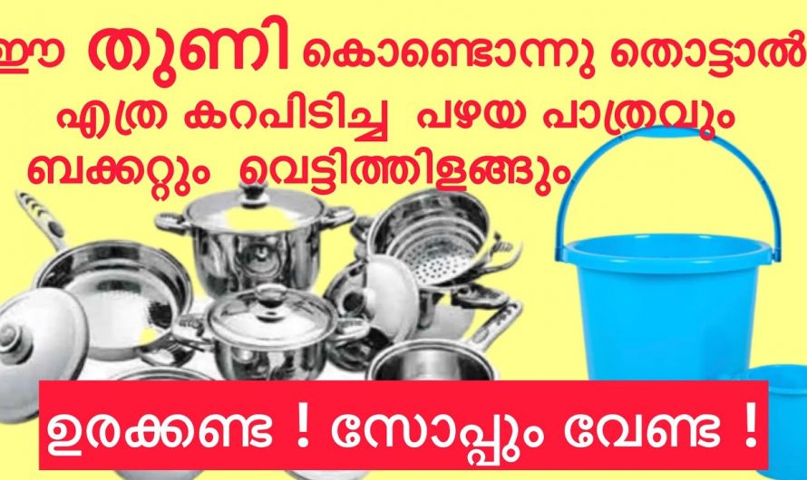 നമ്മുടെ വീട്ടിലെ പാത്രങ്ങളും ബക്കറ്റും കപ്പും എല്ലാം പുത്തൻ പുതിയത് പോലെ തിളക്കമുള്ളതാകാൻ കിടിലൻ വഴി..