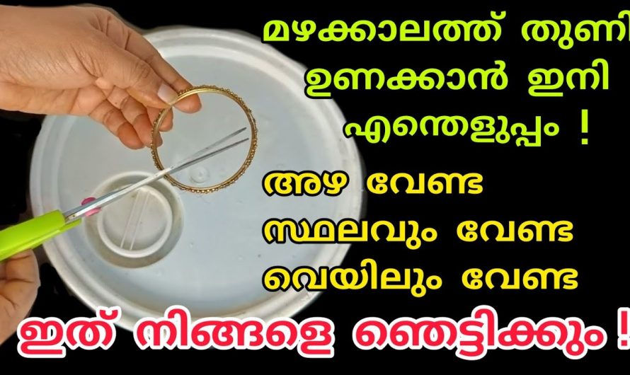 വസ്ത്രങ്ങളെ എളുപ്പത്തിൽ ഉണക്കാം ഇതാ കിടിലൻ മാർഗ്ഗം…