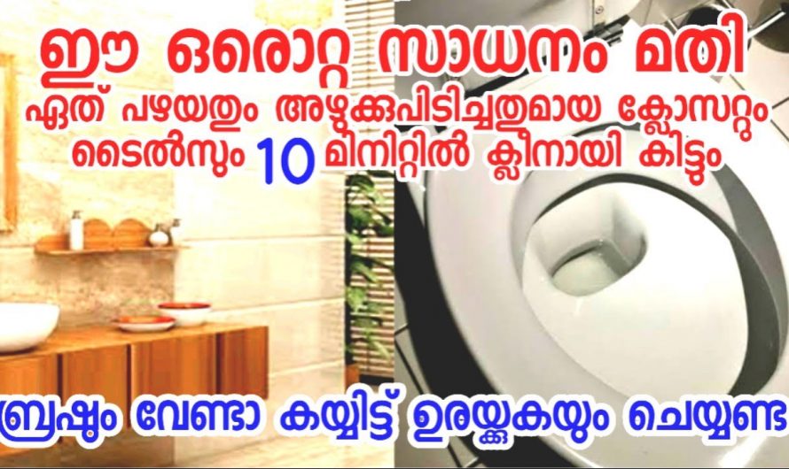 വീട്ടമ്മമാർക്ക് ബുദ്ധിമുട്ടുണ്ടാകുന്ന ബാത്റൂം ക്ലീനിങ് ഇനി എളുപ്പത്തിൽ ചെയ്തുതീർക്കാം..
