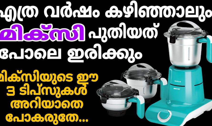 മിക്സി എപ്പോഴും പുത്തൻ പുതിയത് പോലെ ഇരിക്കാൻ കിടിലൻ വഴി..